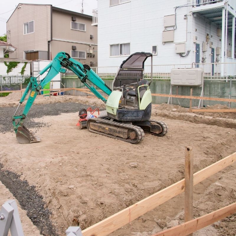 宅地造成工事　地盤改良